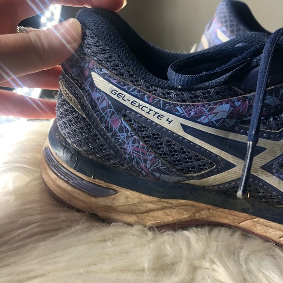 Asics womens gel excite 4 walking running athletic sneakers - Picture 2 of 7